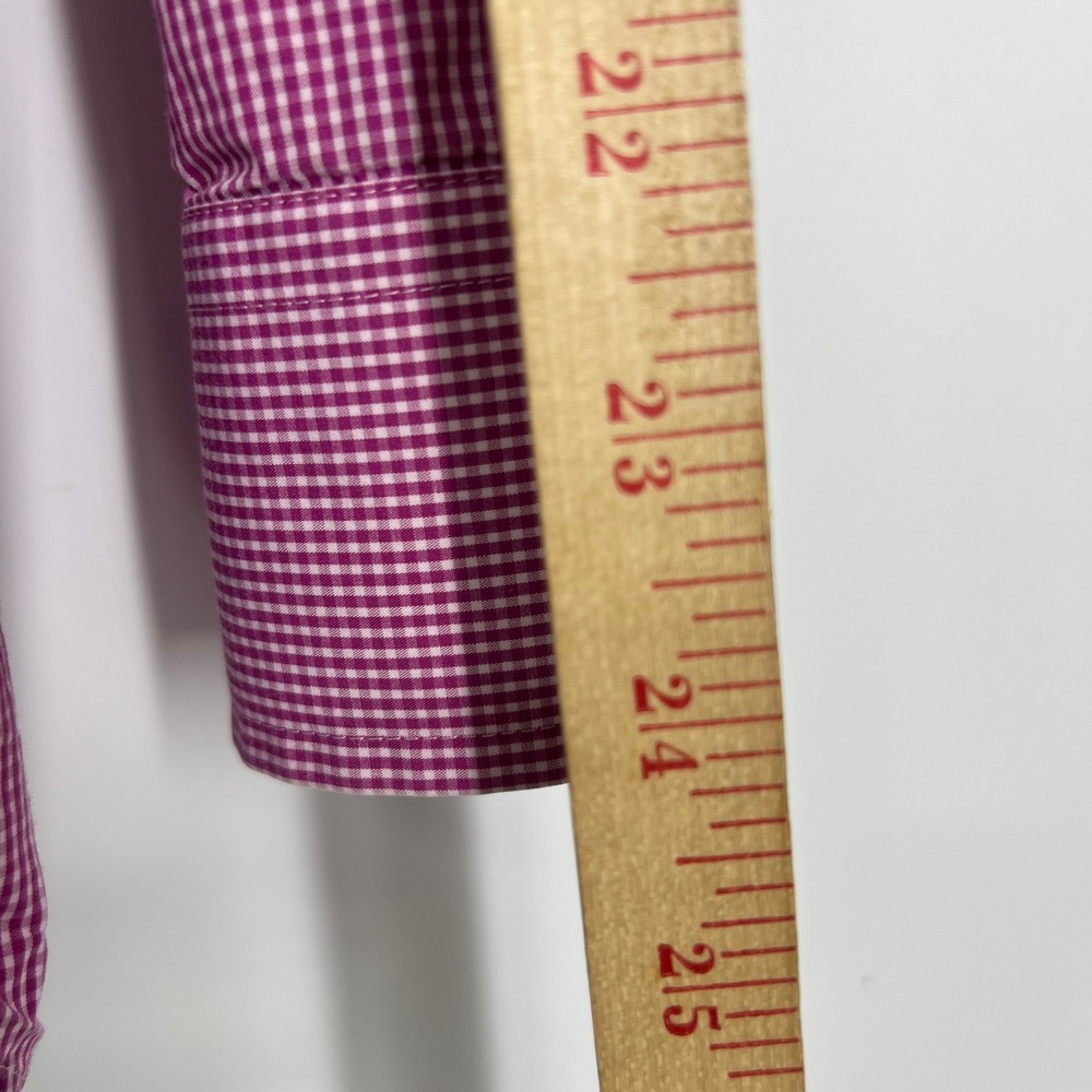 Ted Baker Endurance Mens 16 34/35 Pink Gingham Dress Shirt Long Sleeve Cotton - Picture 9 of 12